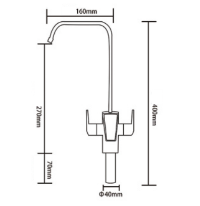 Stainless Steel Double Flow Faucet - alternate view