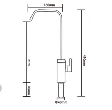 Stainless Steel Single Flow Faucet - alternate view